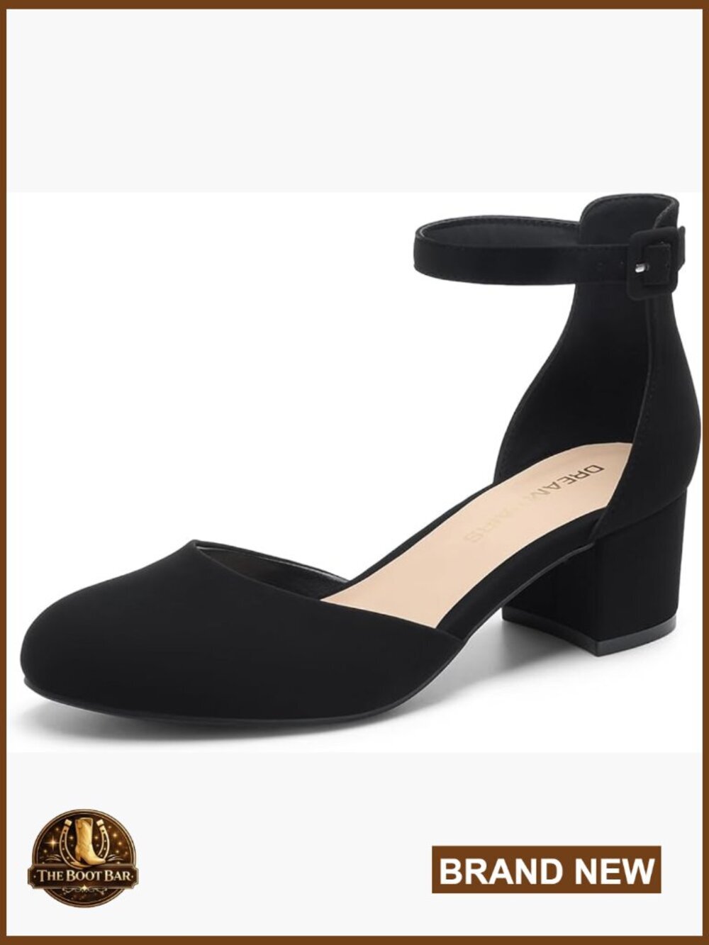 Women's Chunky Heel Pumps Low Block Heels Ankle Strap Dress Wedding Office Shoes